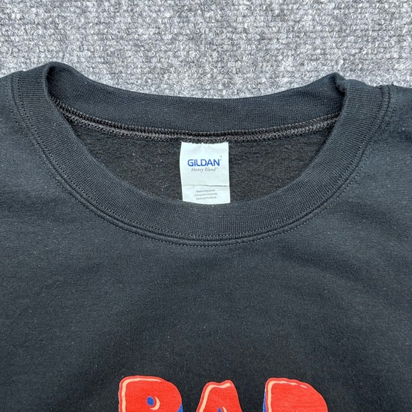 Gildan Heavy Blend Black Bad Witch Graphic Crewneck Sweatshirt Size 2XL - Picture 2 of 9